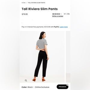 Brand new with tags Loft Tall Riviera Slim Pants